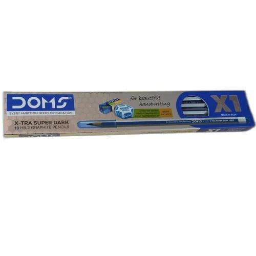 Doms 2B Xtra Super dark pencils  - pack of 12 with eraser and sharpener