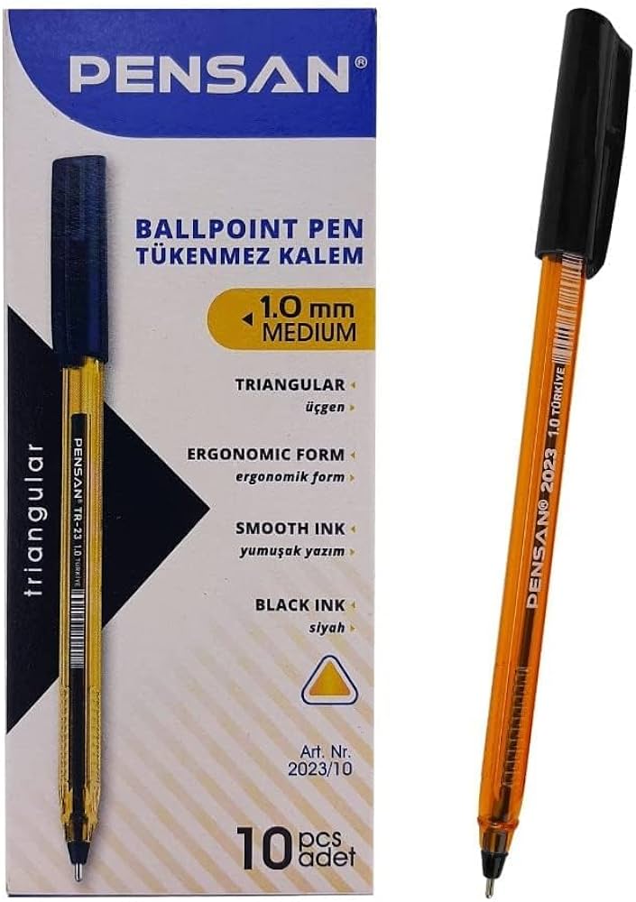 Pensan Triball triangular pen - Pack of 10 - Blue