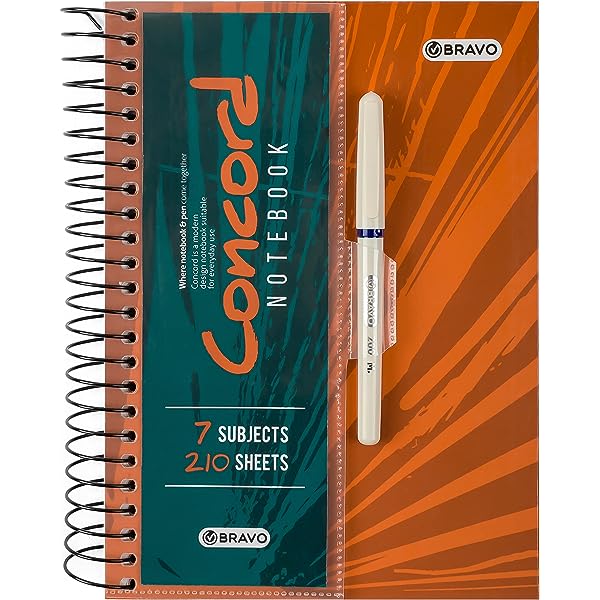 Bravo 7 subjects 210 sheets notebook Size A4