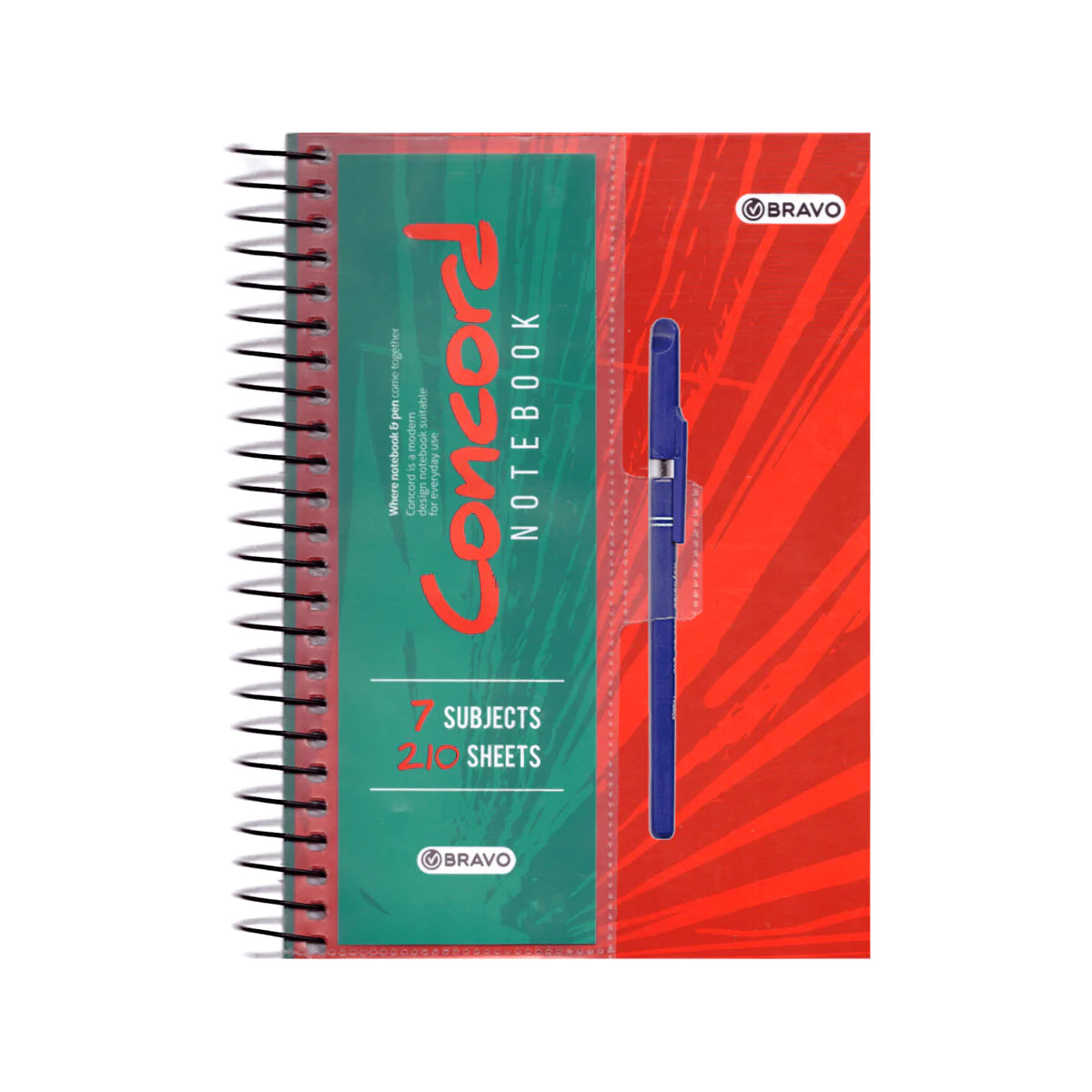 Bravo 7 subjects 210 sheets notebook Size A4