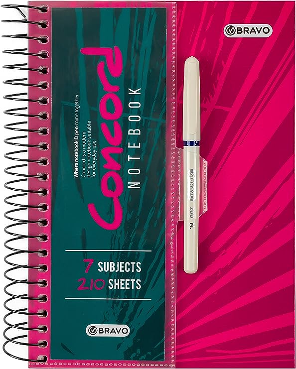 Bravo 7 subjects 210 sheets notebook Size A4