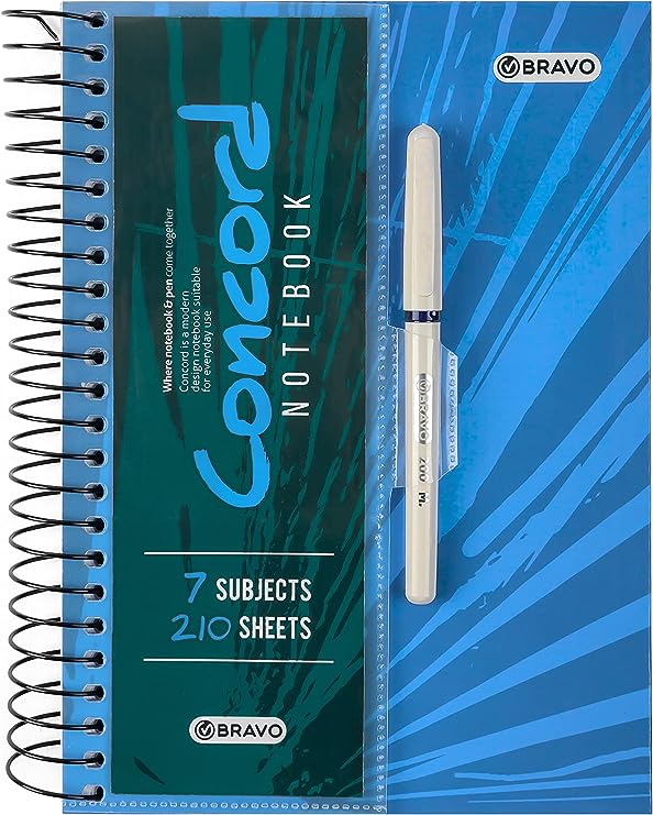 Bravo 7 subjects 210 sheets notebook Size A4