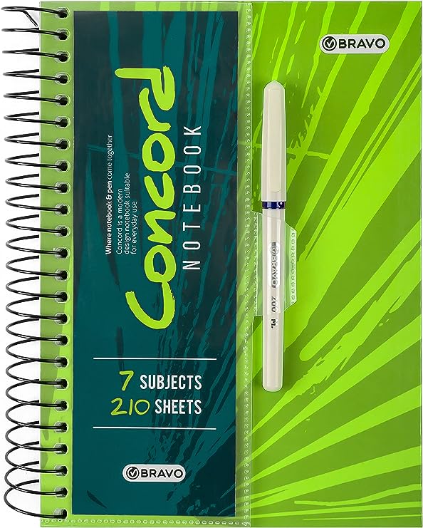 Bravo 7 subjects 210 sheets notebook Size A4