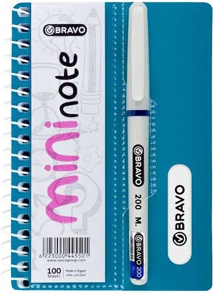 Bravo mini notebook - free pen