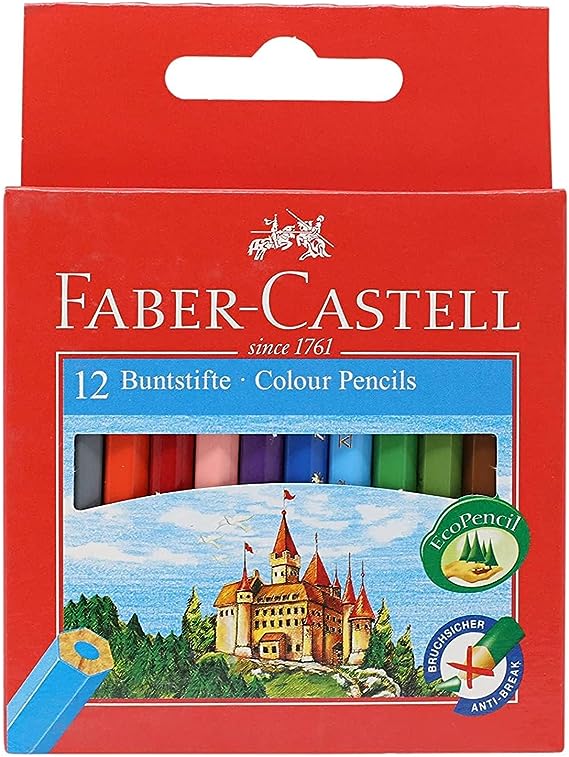 Faber-Castell 12 Short Color pencils for kids