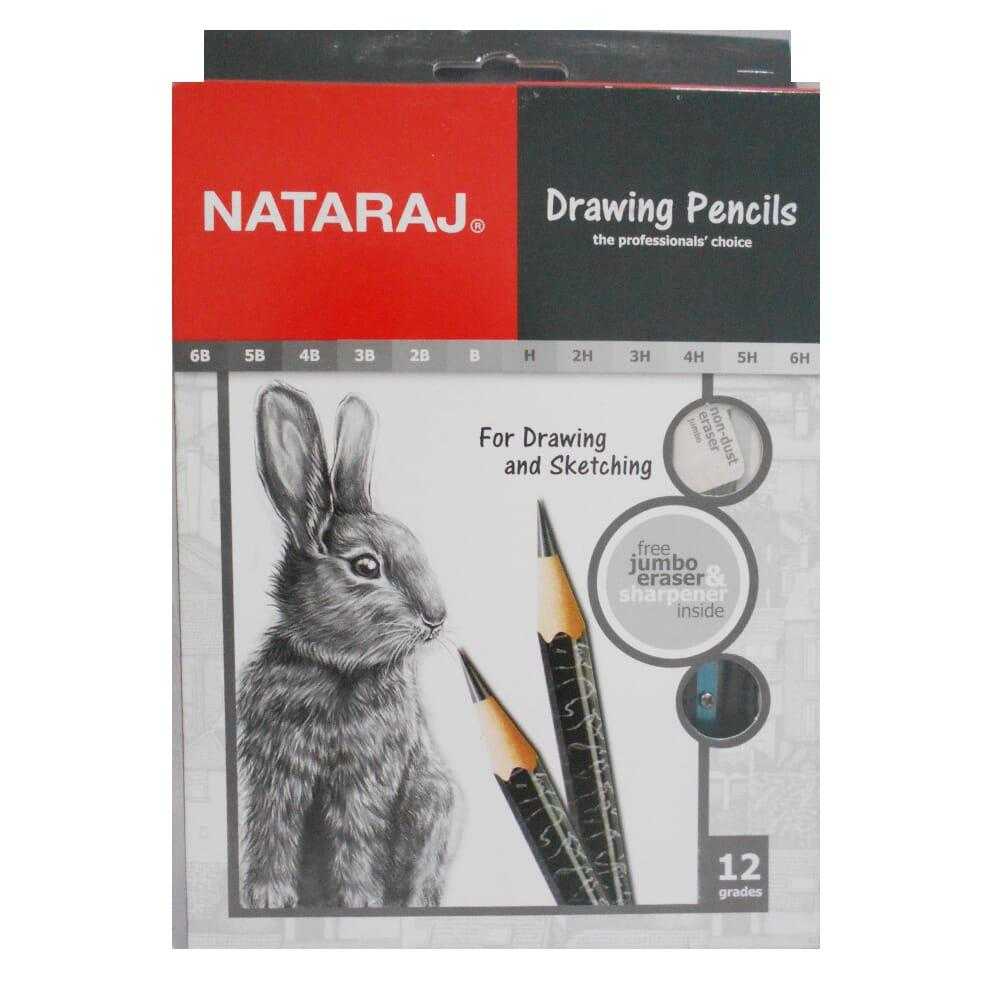 Nataraj Drawing Pencils - 12 shades