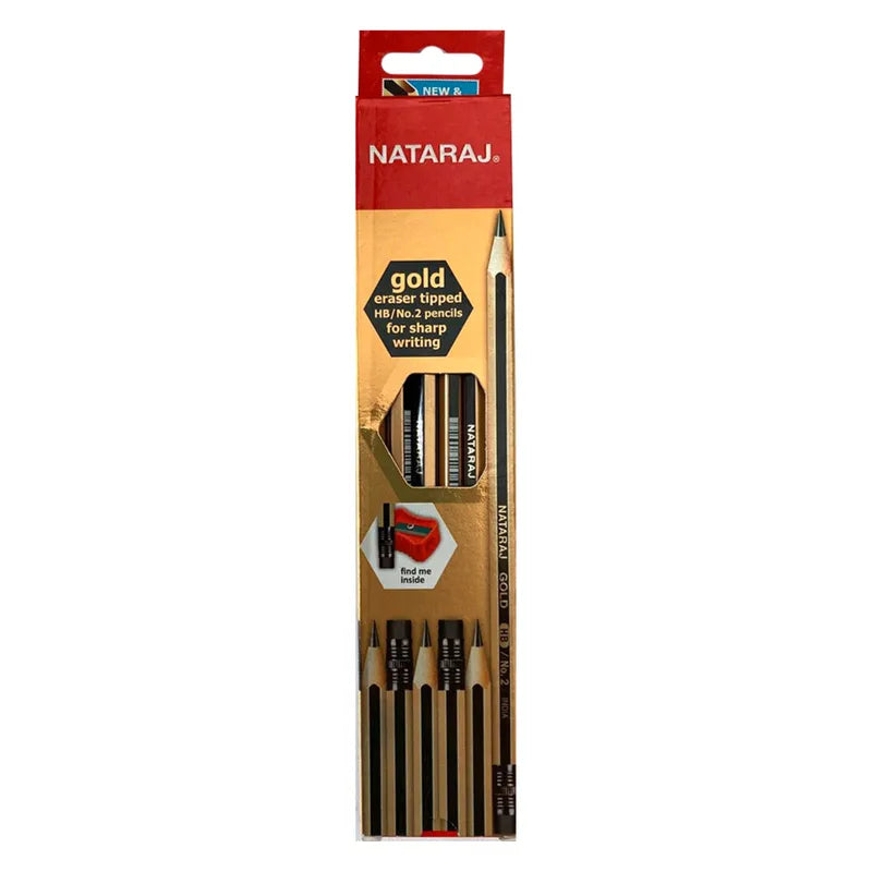 Nataraj Gold pencil HB - eraser tip - Pack of 12