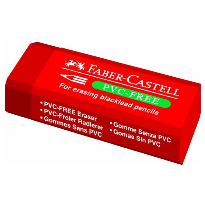 Faber Castell eraser - Red,  PVC Free