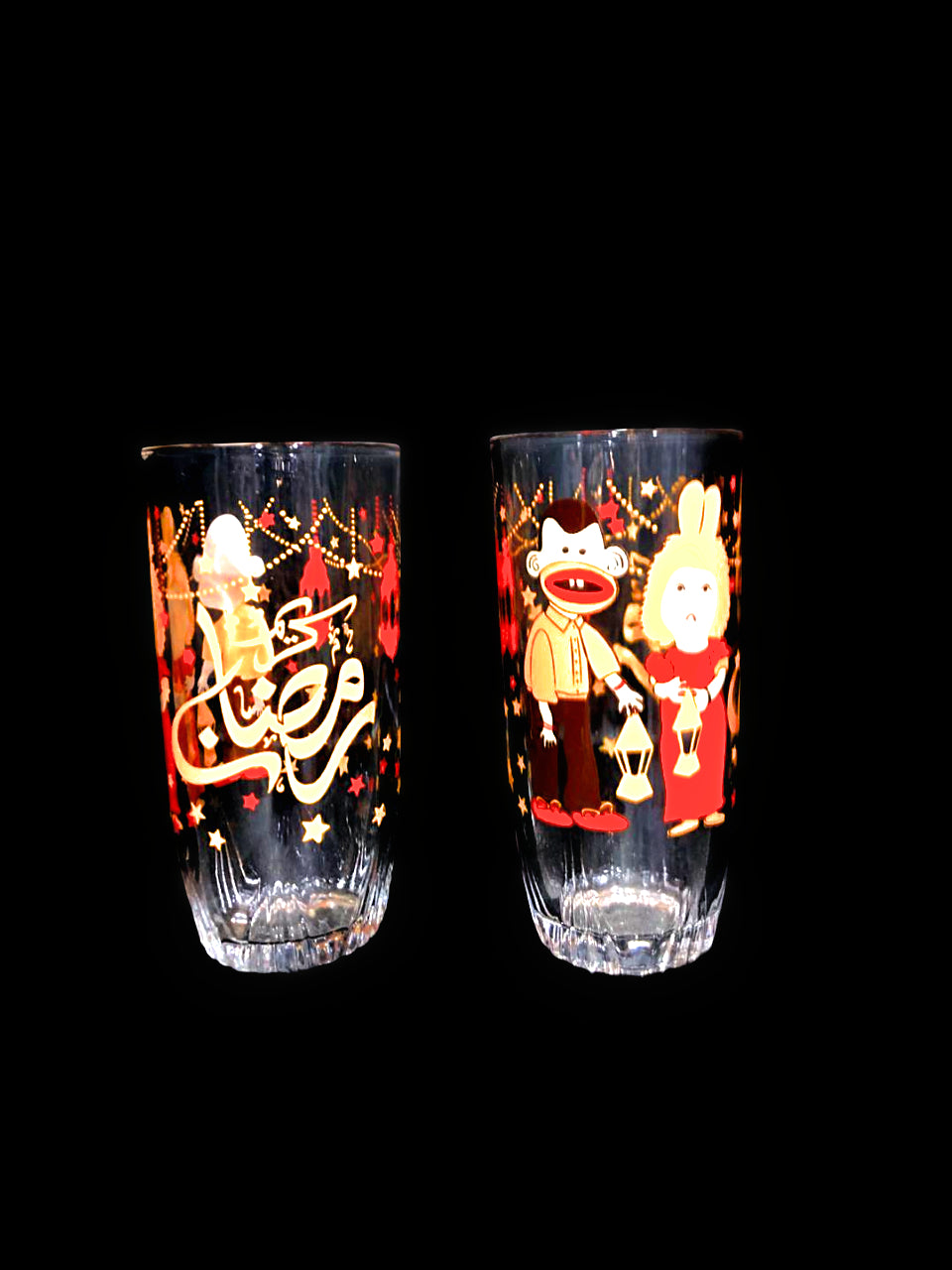 Ramadan Water Glass set of 2 - طقم 2 أكواب مياه رمضان