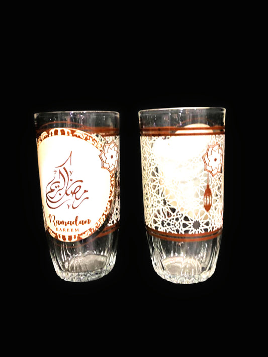 Ramadan Water Glass set of 2 - طقم 2 أكواب مياه رمضان