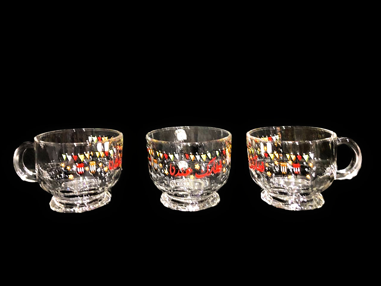 Ramadan Tea cups set of 3 -  طقم كبيات شاى 3 قطع رمضان